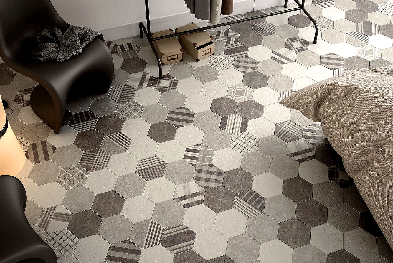 22096 Hexatile Cement Mink 17,5x20 EQUIPE