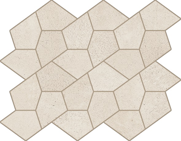620110000194 Snow Mosaico Kaleido 35.6x27.6 Italon