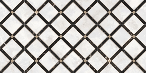 262544 INTRECCIO BIANCO/NERO 39x78 Versace (Gardenia Orchidea)