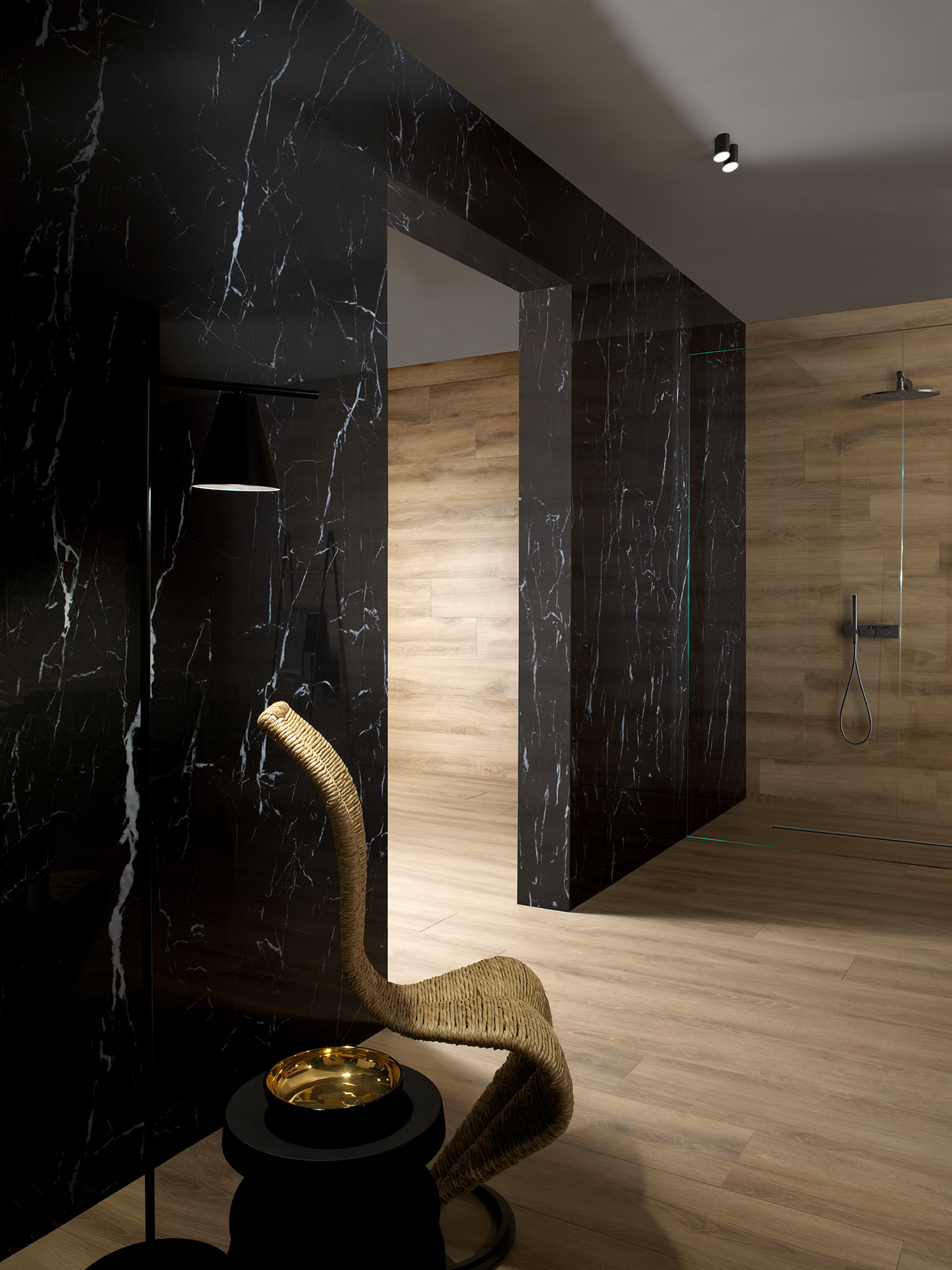 123040 Marquina Nero Lucidato Ret 60x120 Tagina Ceramiche