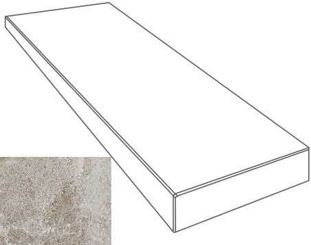 76102 GRADONE ANGOLARE SX GRIGIO 4x32x80 Gardenia Orchidea (Versace)