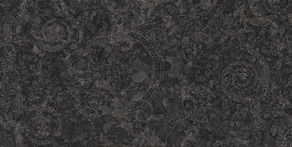 G0047080 Meteorite Megabarocco Nero R 60x120 Versace (Gardenia Orchidea) фото 3