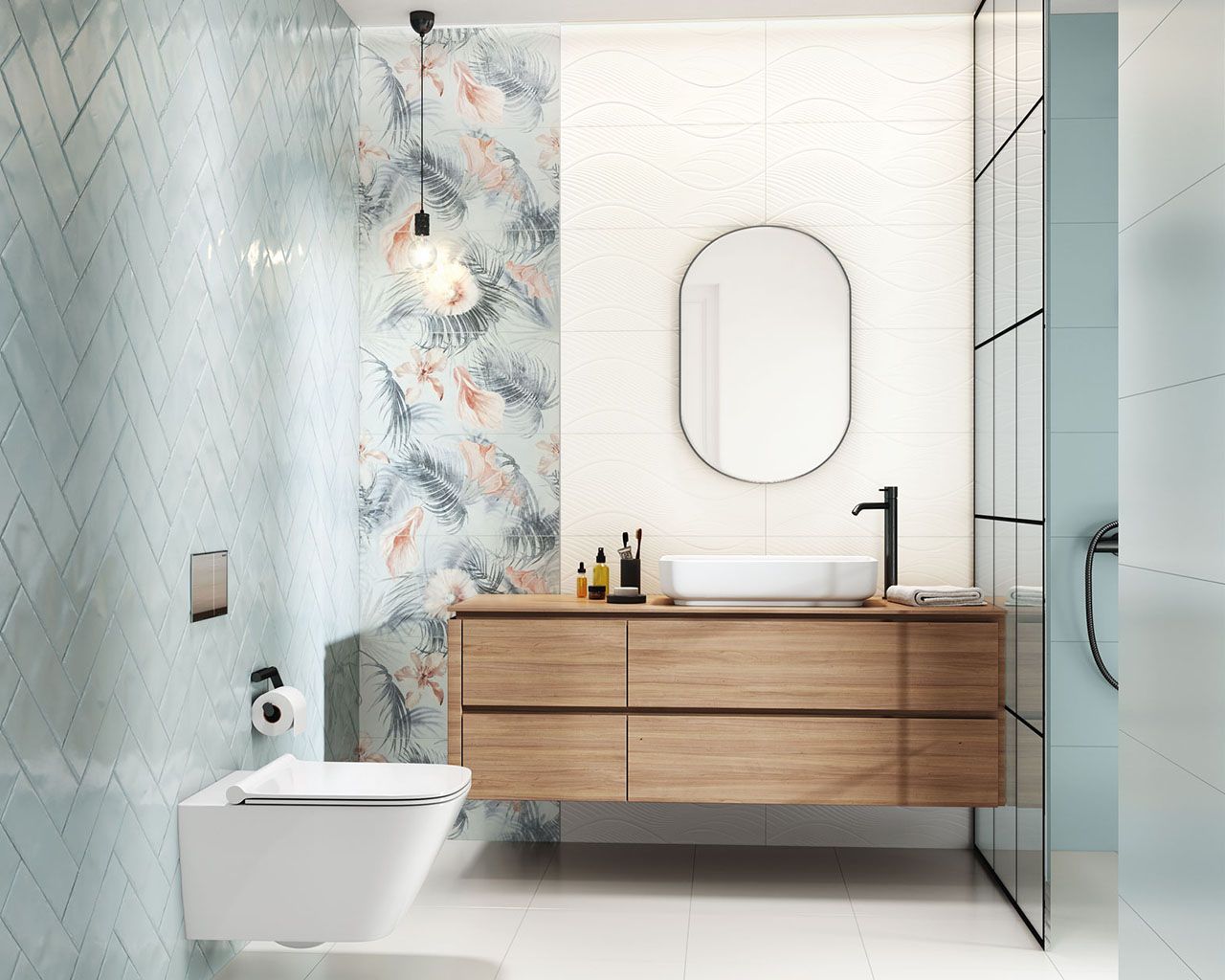 Fiori Blue Ondulato 9,8х29,8 Paradyz