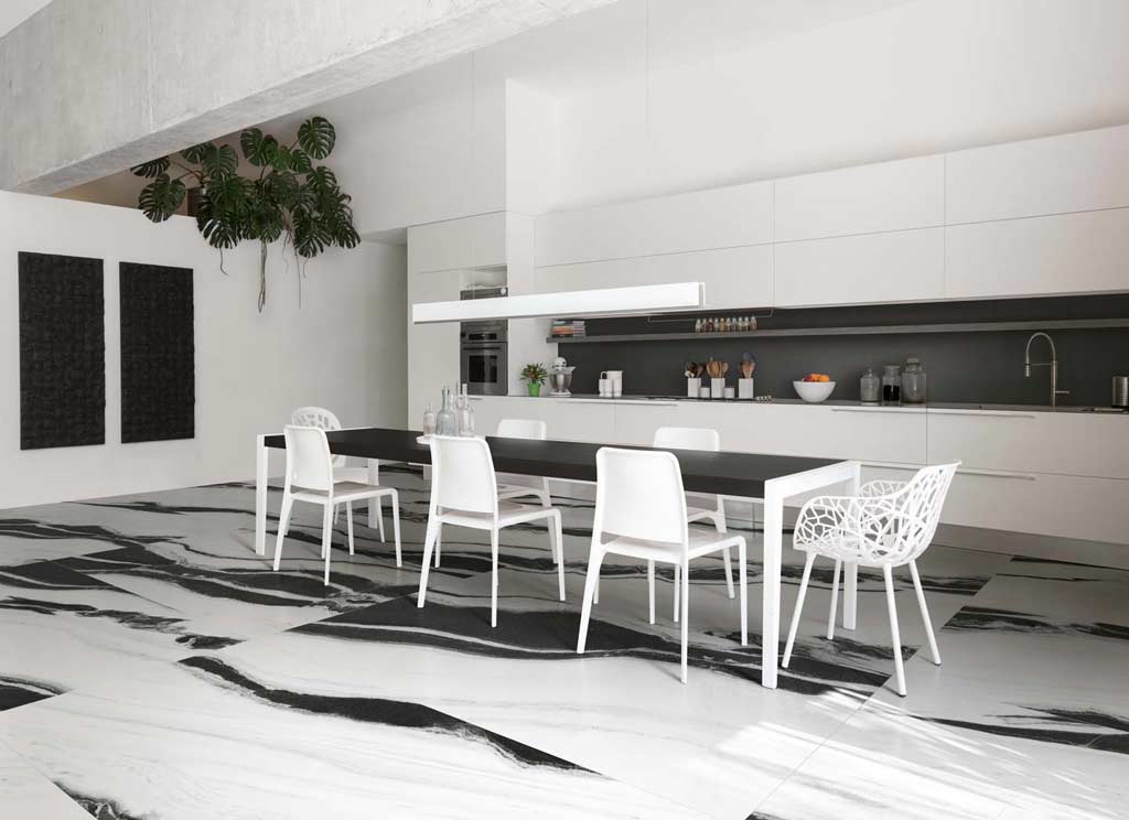 B&W Marble Floor Gres