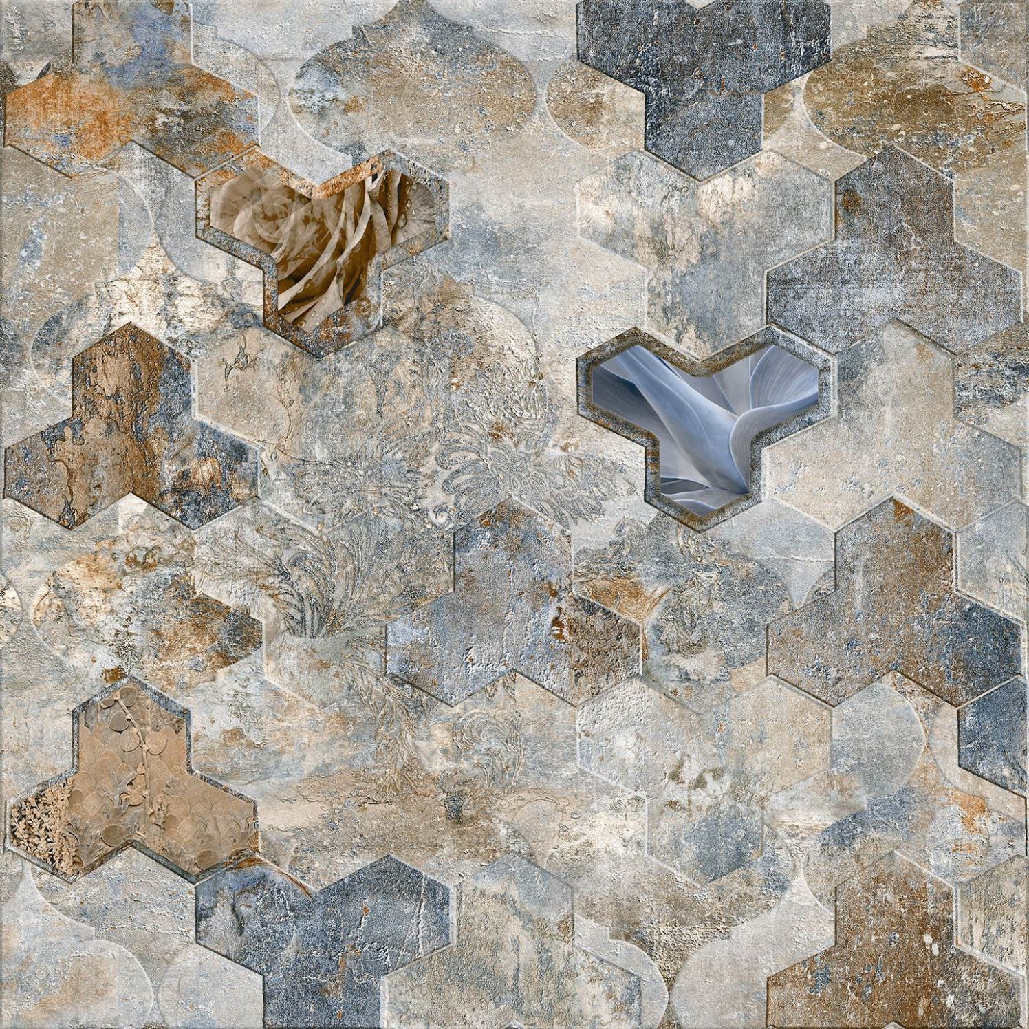abs1766 Santorini Mix 60.8x60.8 Absolut Keramika