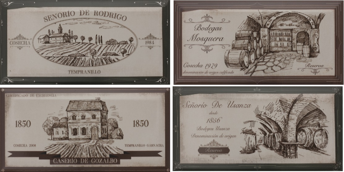 Hueso Wine Labels Decor Mix 10x20 FABRESA