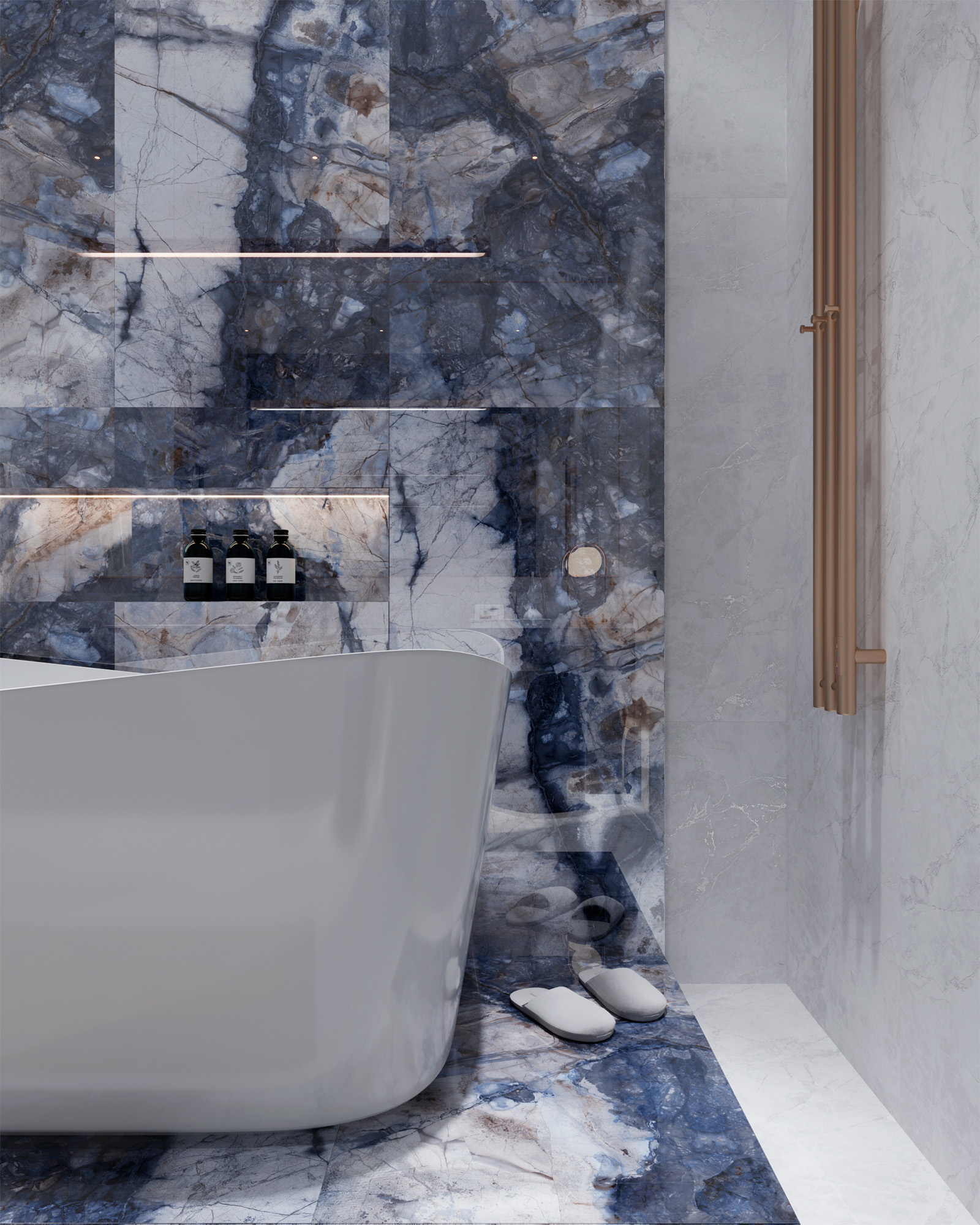HG2006-A Bergamo Blue High Gloss 60x120 Arcadia Ceramica