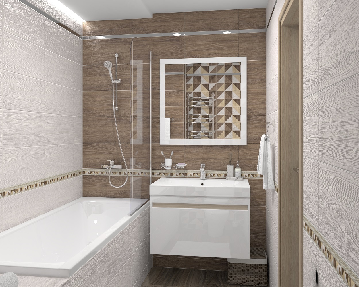34008 Village голубой микс 25х50 Laparet