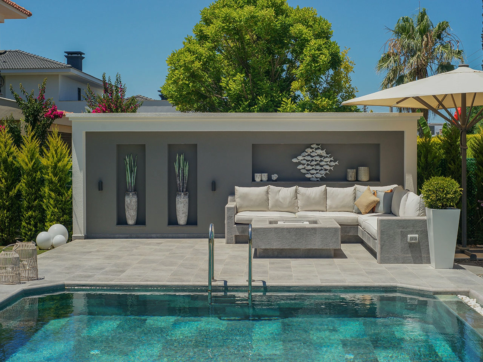 PGA3366IT-Cift Pool Garden Anthracite InfinityTile Двойная отделка 33x66x0,76 Serapool фото 45