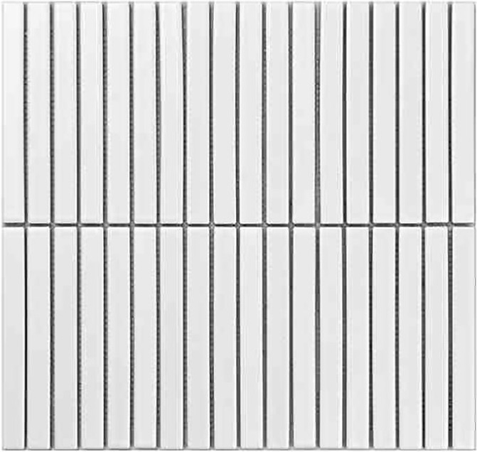 Y15F801 Strip Белый матовый 1.5х14.5 29.4х31.3 Porcelain mosaic