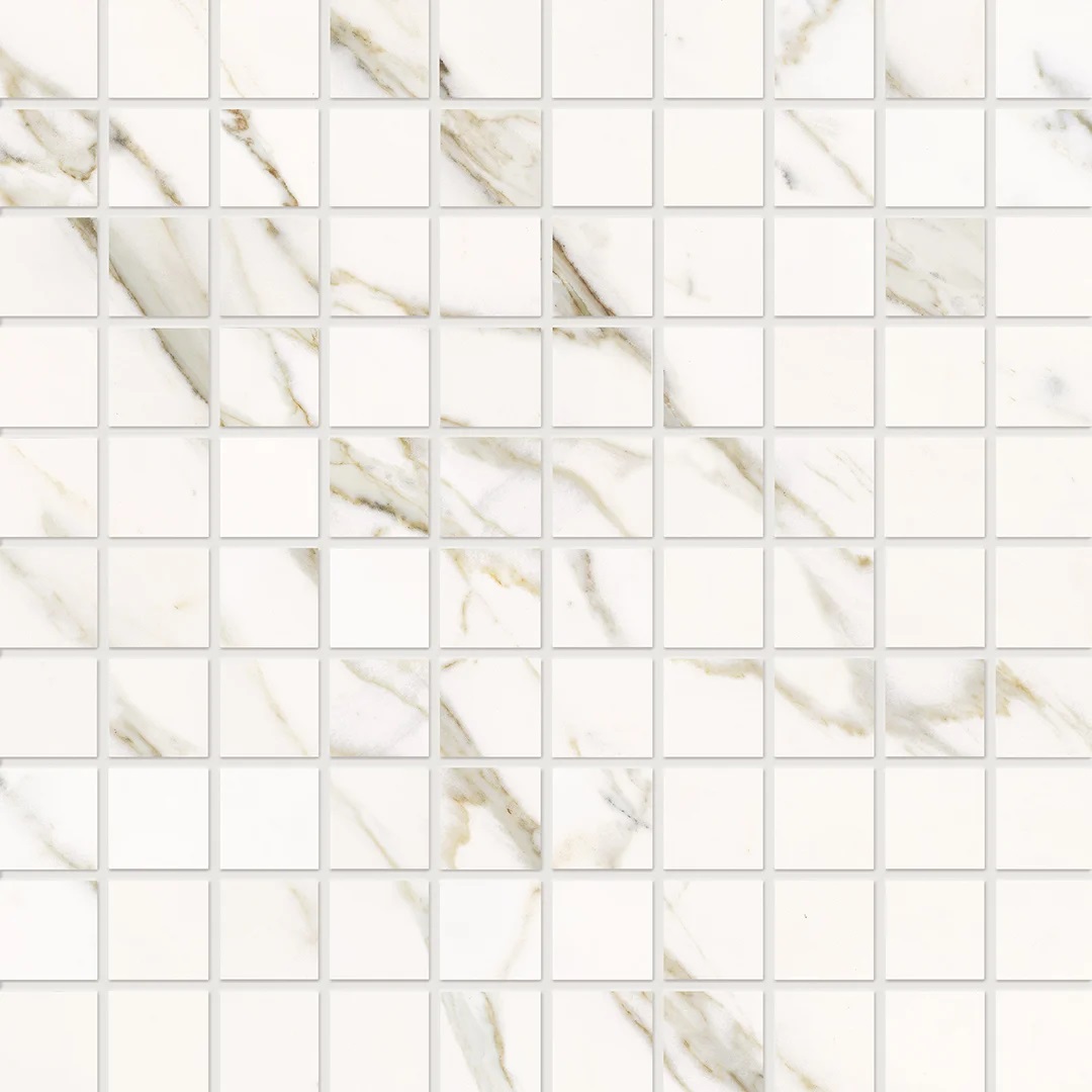 M9A2 Calacatta Statuarietto Mosaico Lappato RT 30x30 Keope