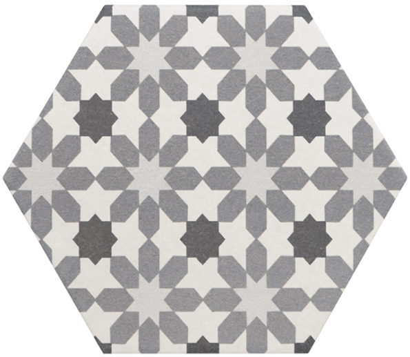 21357 Hexatile Harmony B&W 17,5x20 EQUIPE