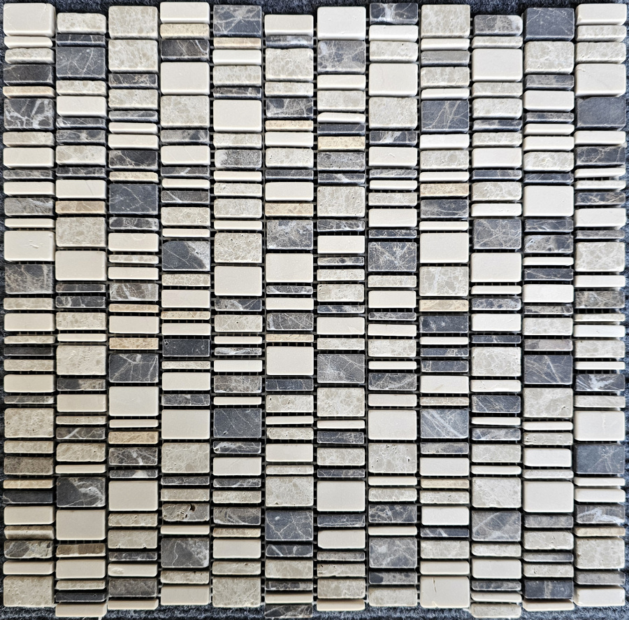 PIX319 Cream Nova,Dark Emperador,Light Emperador матовая 310х307х6 Pixmosaic