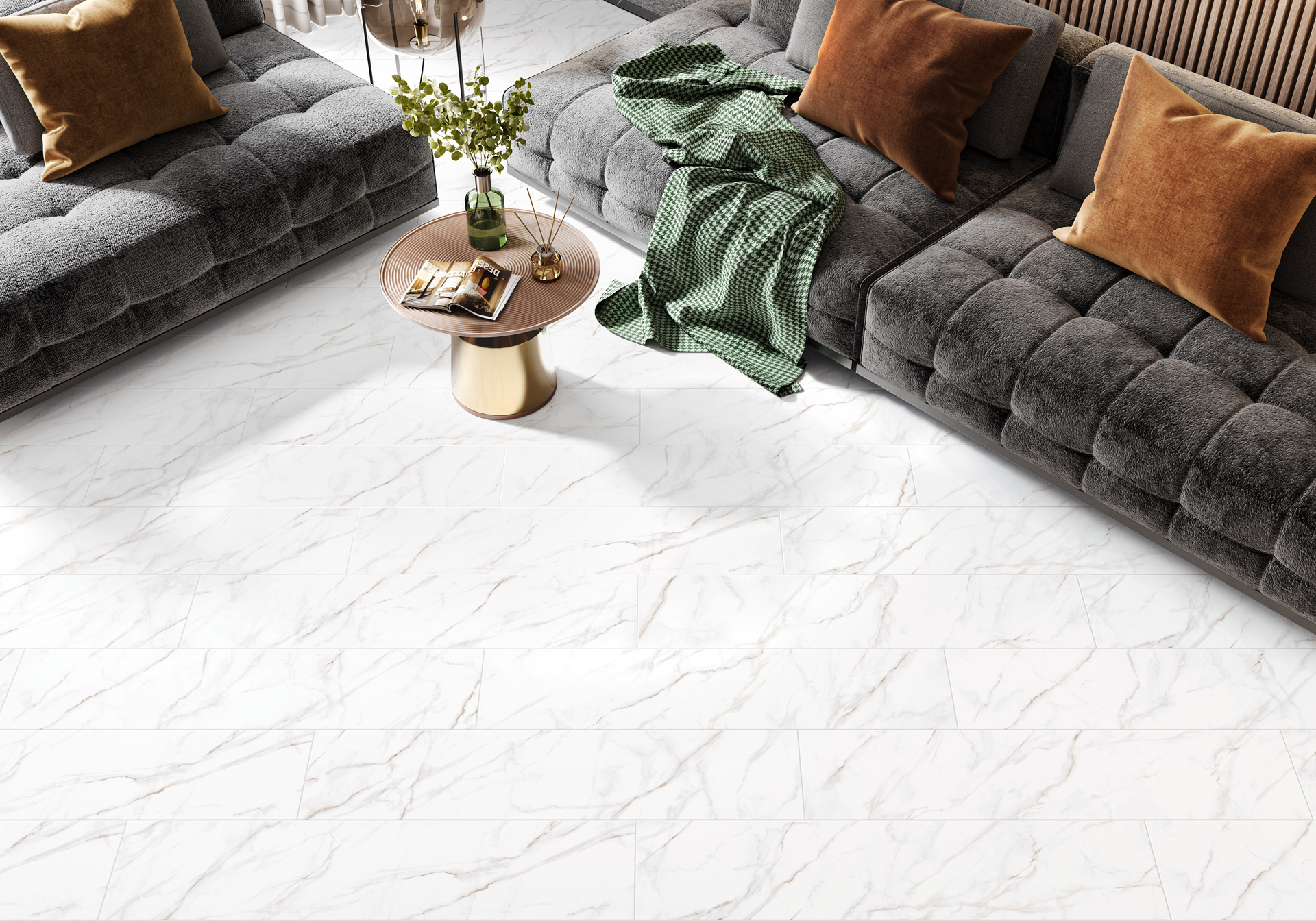 GFA2090ACL04R Ava Calacatta матовый 200x900x7 Alma Ceramica (Уралкерамика) фото 17
