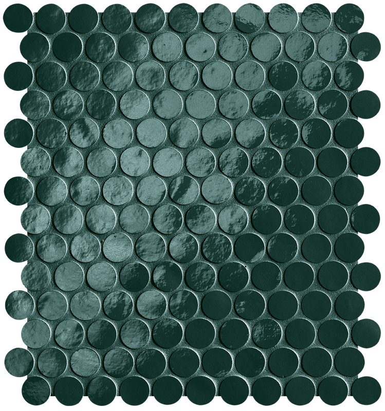 fROM Glim Petrolio Round Mosaico Brillante 29,5x32,5 FAP Ceramiche