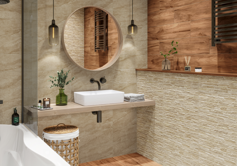TWA11ROK014 Rocko рельефная 200*600*7,5 Alma Ceramica (Уралкерамика)