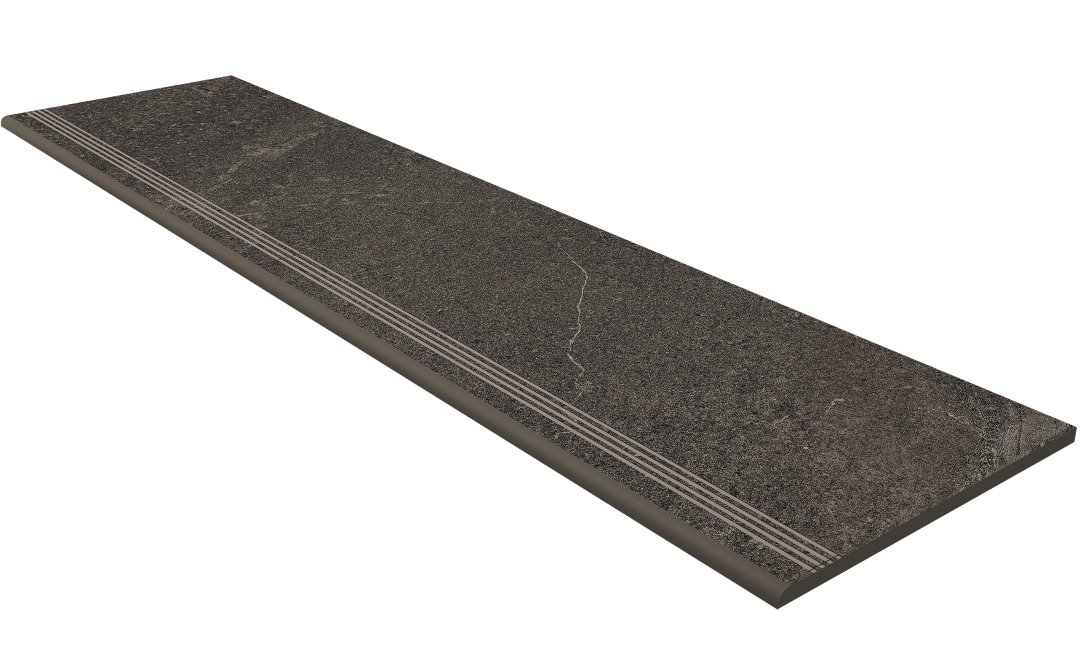 Ступень GB03 Gabbro неполированная с насечками 30x120x1 Estima