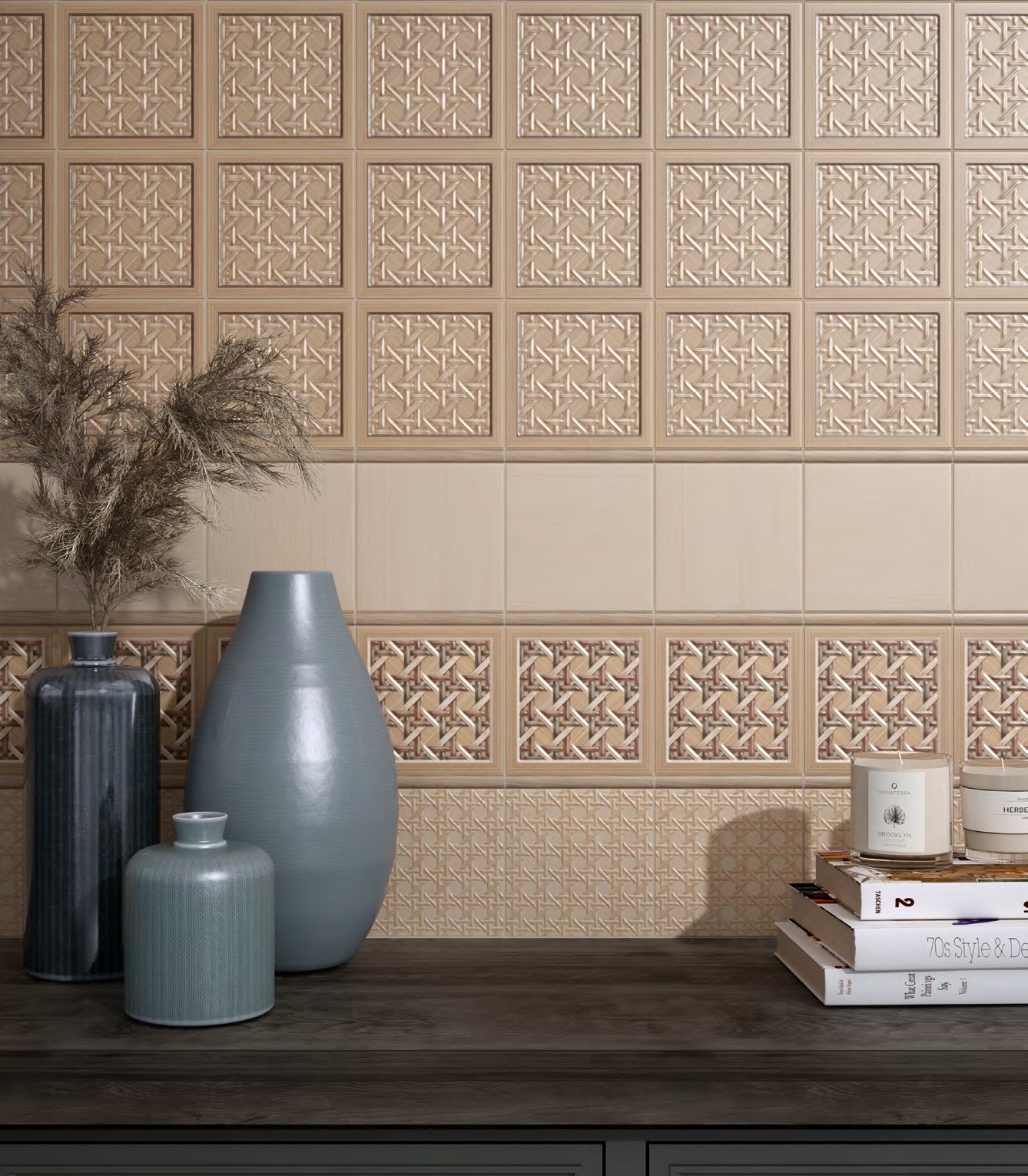 17069 Навильи бежевый структура 15*15 Kerama Marazzi