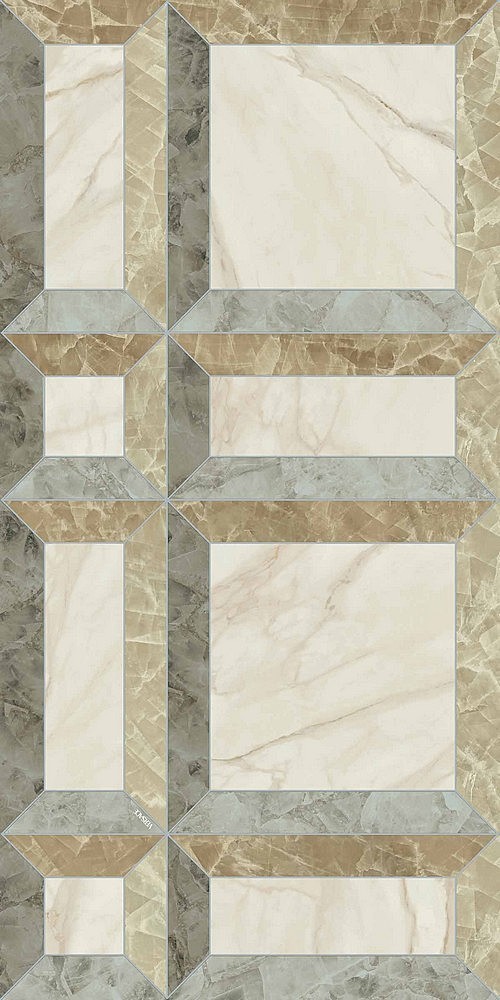 PF60014087 Tarsia Frame Avorio Deco Lux 3D Rett 60x120 Versace (Gardenia Orchidea)