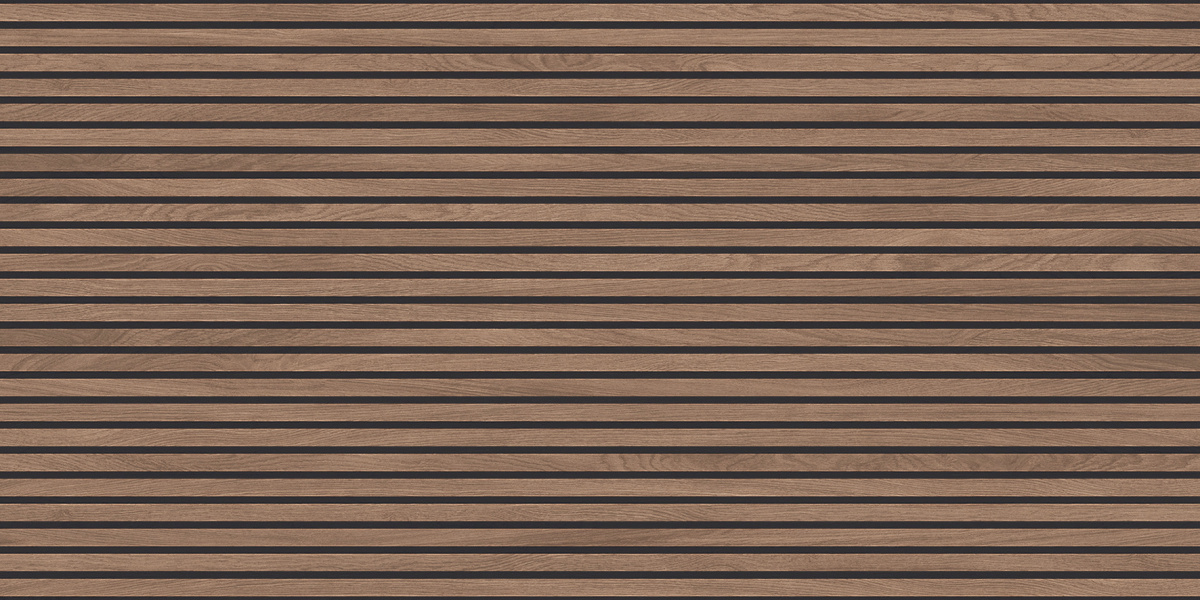 Wood Canarium Wenge Stripes коричневый матовый карвинг 60х120 Laparet