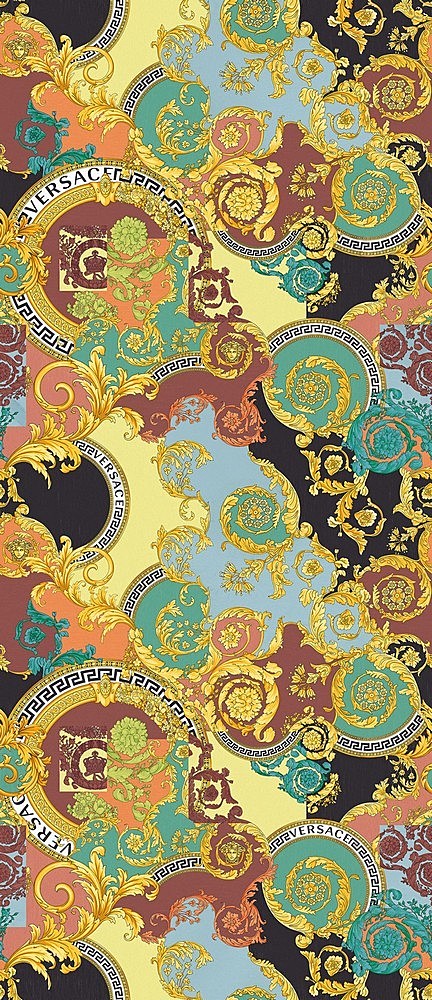 G0067642 Manifesto Megabarocco Color 120x280 Versace (Gardenia Orchidea)
