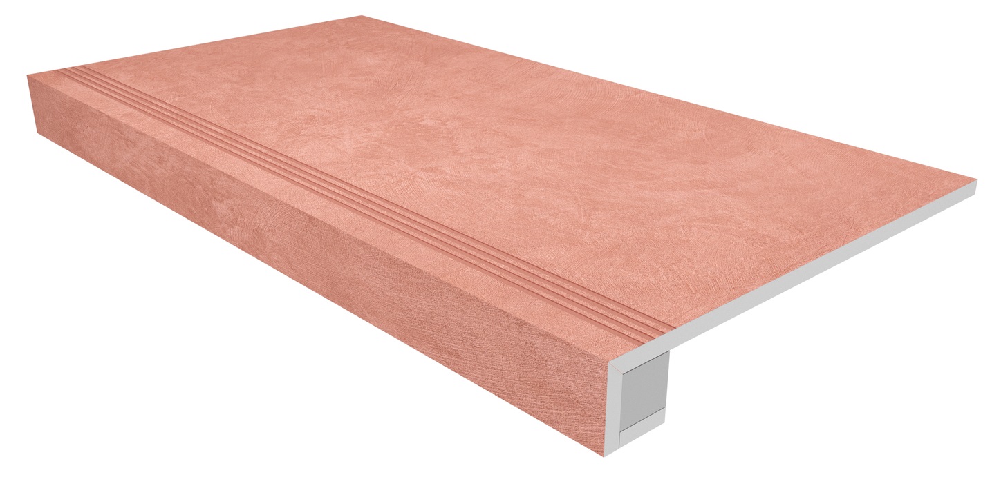 Комплект Ступень SR05 Spectrum 33x120 неполированная с бортиком + Подступенок 14.5x120 Ametis by Estima