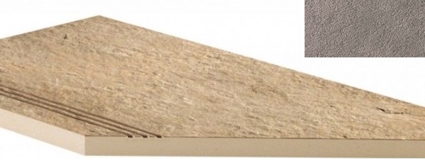 620040000051 Cliff Grigio Gradino Lineare Angolo Dx 30x60 Atlas Concorde Russia