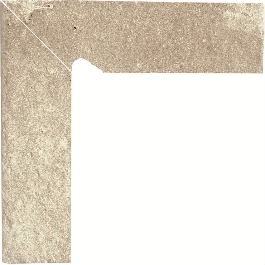 Scandiano Beige Цоколь левый структурный 2-х элем. 30х8,1 Paradyz