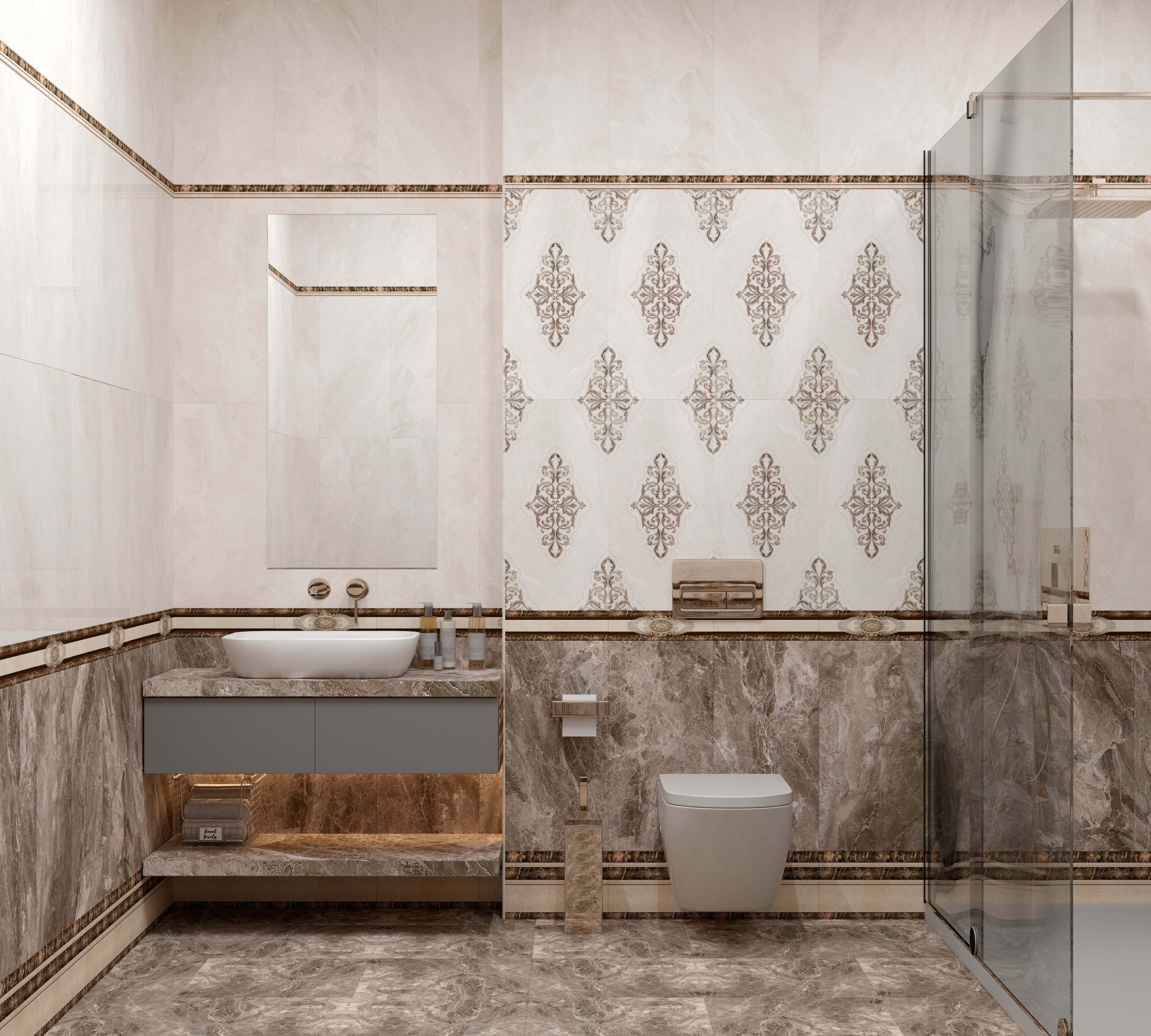 281 Бордюр Hermitage 8.5x30 Eurotile Ceramica фото 2