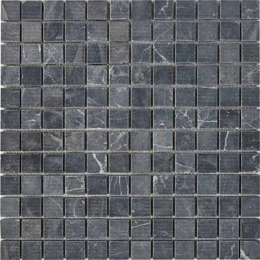 PIX248 Nero Marquna из мрамора матовая 23x23 305х305x6 Pixmosaic