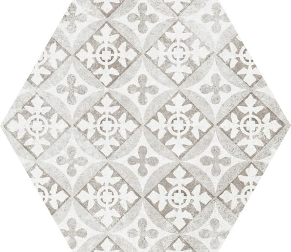 22099 Hexatile Cement Garden Grey 17,5x20 (17 видов паттерна) EQUIPE