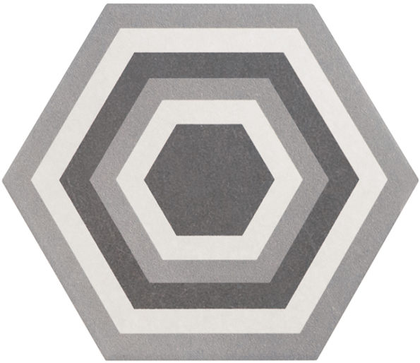 21357 Hexatile Harmony B&W 17,5x20 EQUIPE