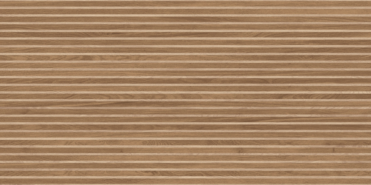 Wood Canarium Almond Stripes тёмно-бежевый матовый карвинг 60х120 Laparet