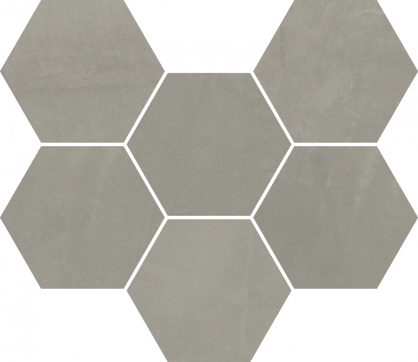 620110000189 Continuum Iron Mosaico Hexagon 25x29 Italon