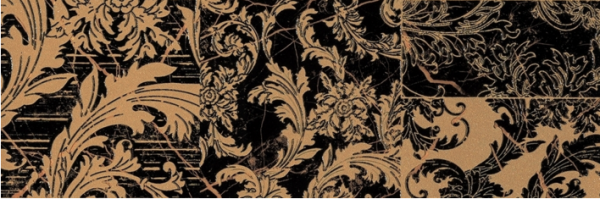 240723 FASCIA PATCHWORK NERO 19,5x58,5 Versace (Gardenia Orchidea)