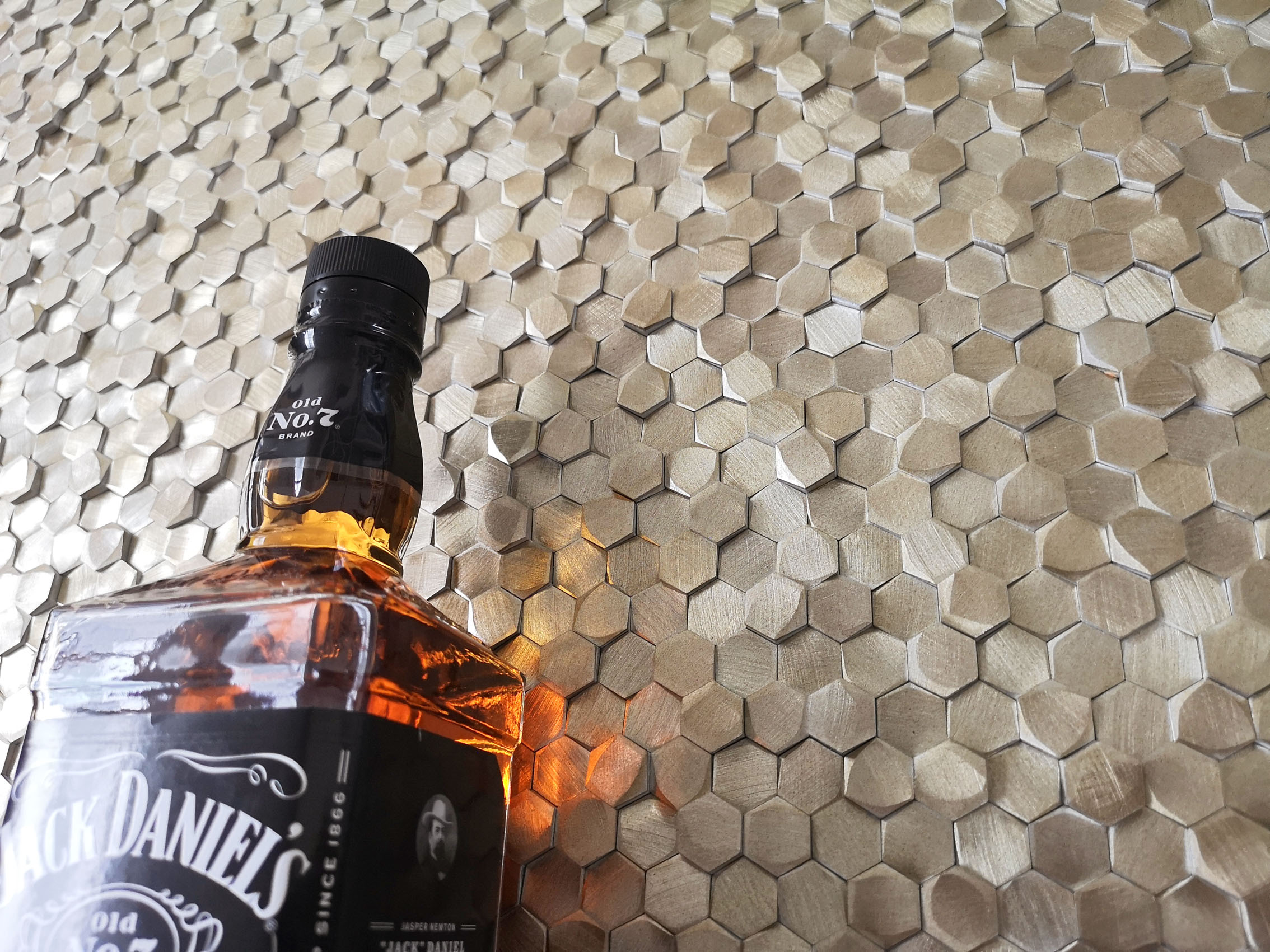 Aluminium 3D Hexagon Brass 8x14x6 29.7x30.6 Caramelle Mosaic фото 5