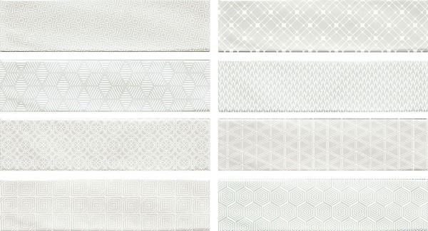 Decor Opal White 7.5x30 Cifre