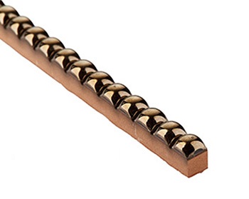 ББ 02 Бусинка бордюр платина 0.7х25 Роскошная мозаика фото 2