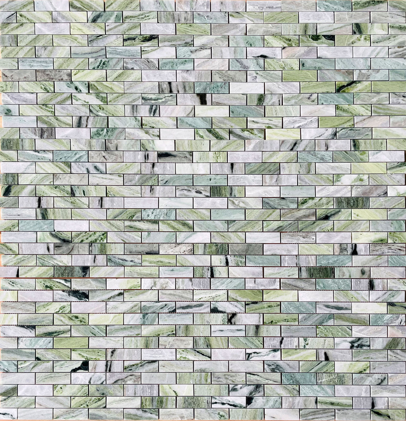 Onice Verde oliva POL 23x73x7 298x298 Caramelle Mosaic