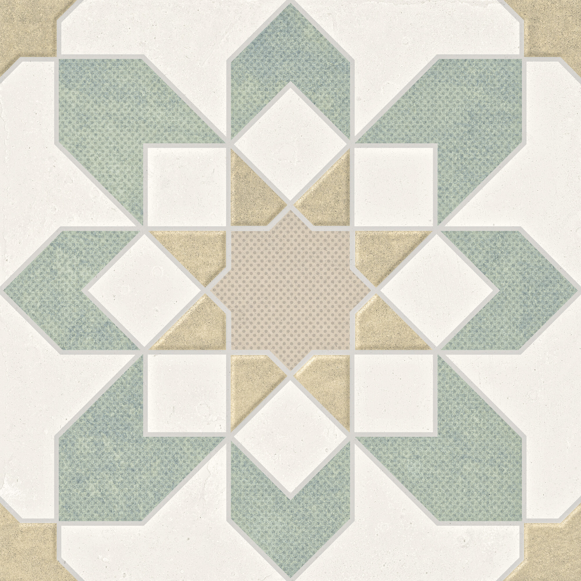 39599 Doha Green Flower SP/22,3 22,3x22,3 Harmony