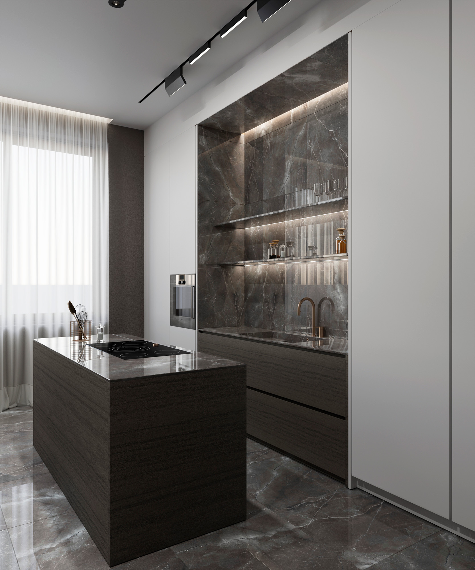 FP1014-A Pulpis Nero Full Polished 60x60 Arcadia Ceramica