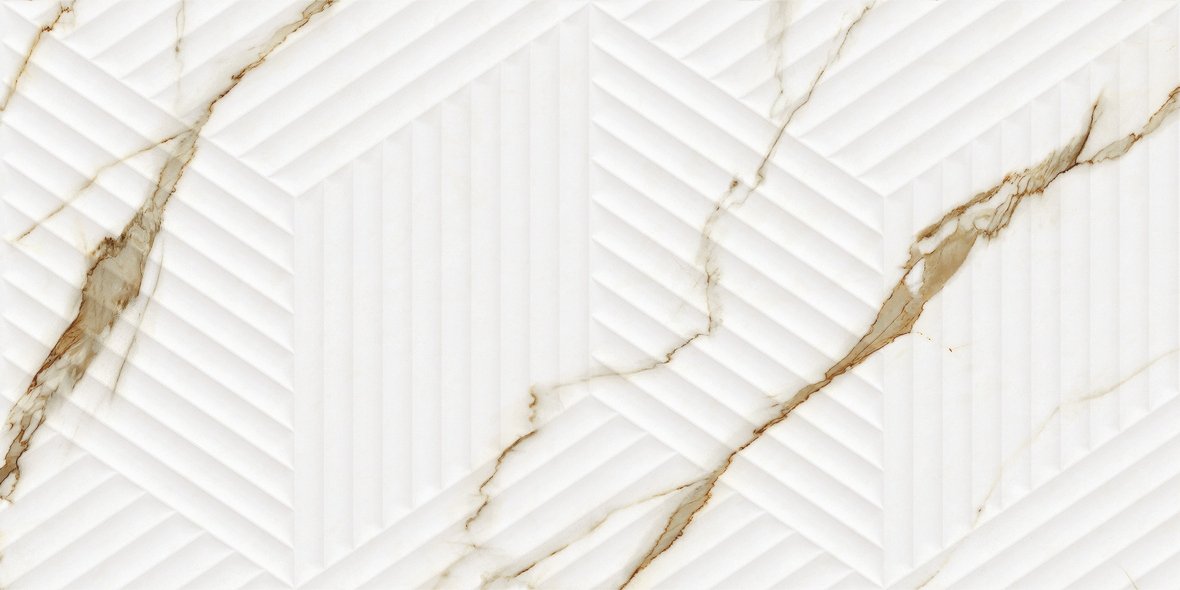 LE63063A-F53 Bianco Carrara Oro Cubo Rectificado 30х60 Artecera
