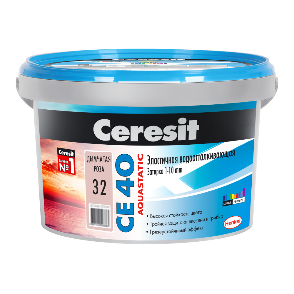 2092758 CE 40/2 Затирка аквастатик (дым.роза 32) 2 кг  Ceresit