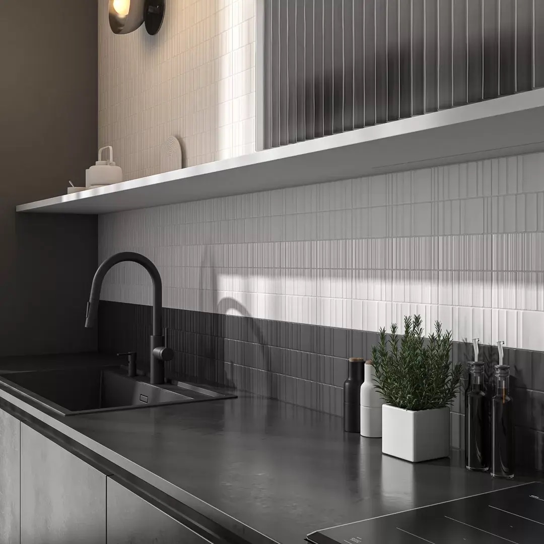 KMD3STA059BN Декор Касба белый структура 7,4x15x0,82 Kerama Marazzi