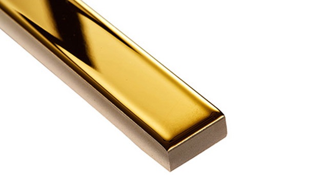 БК 209 Бордюр керамический золото 2х60 Роскошная мозаика фото 2