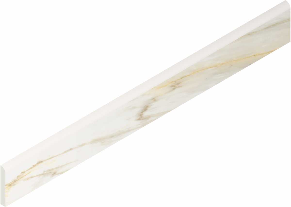 610130007451 Stellaris Carrara Ivory Battiscopa Nat 7.2x60 Italon