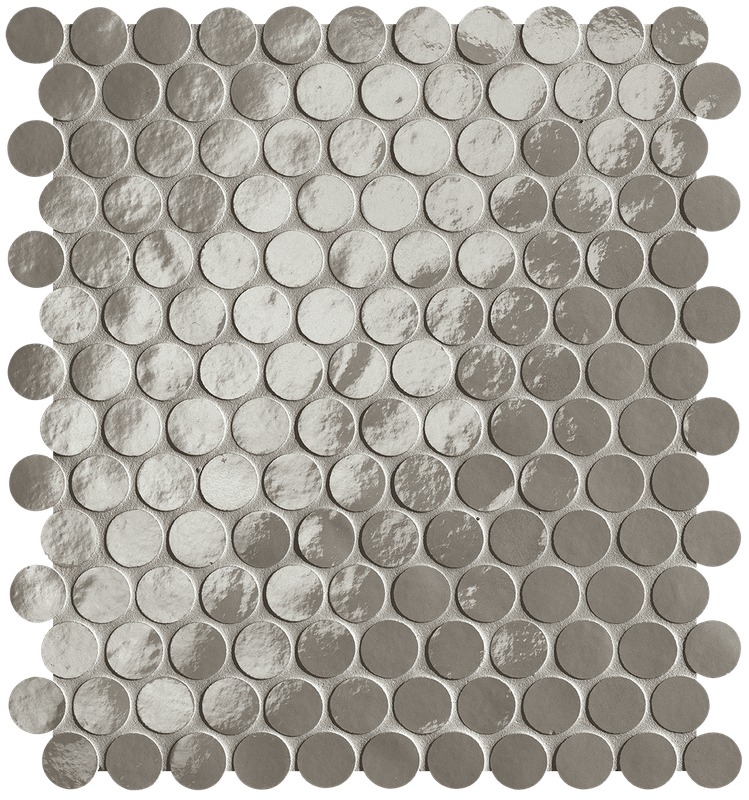 fROJ Glim Grigio Fumo Round Mosaico Brillante 29,5x32,5 FAP Ceramiche