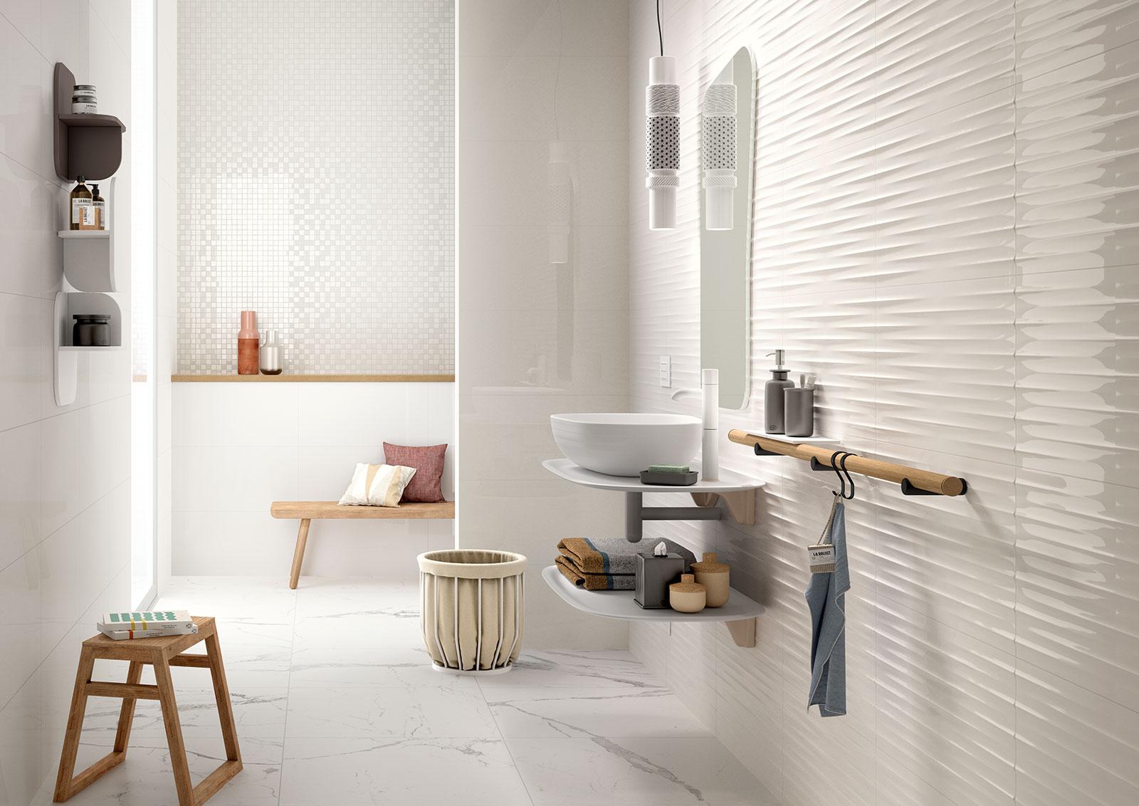 MNGC Color Code Bianco Struttura Move 3D satinato 30x60 MARAZZI Italy