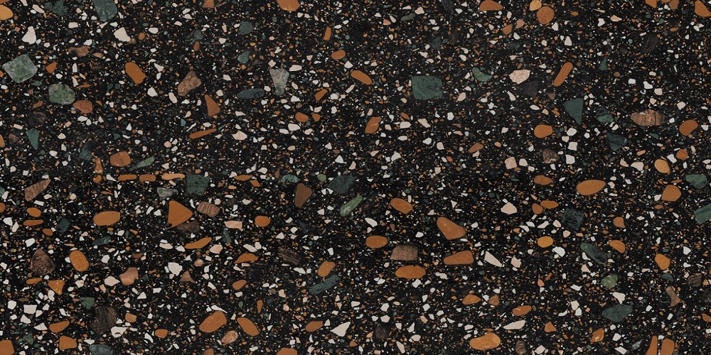 ENIND3214MT80160 Terrazzo Black Matt 800x1600x9 Ennface