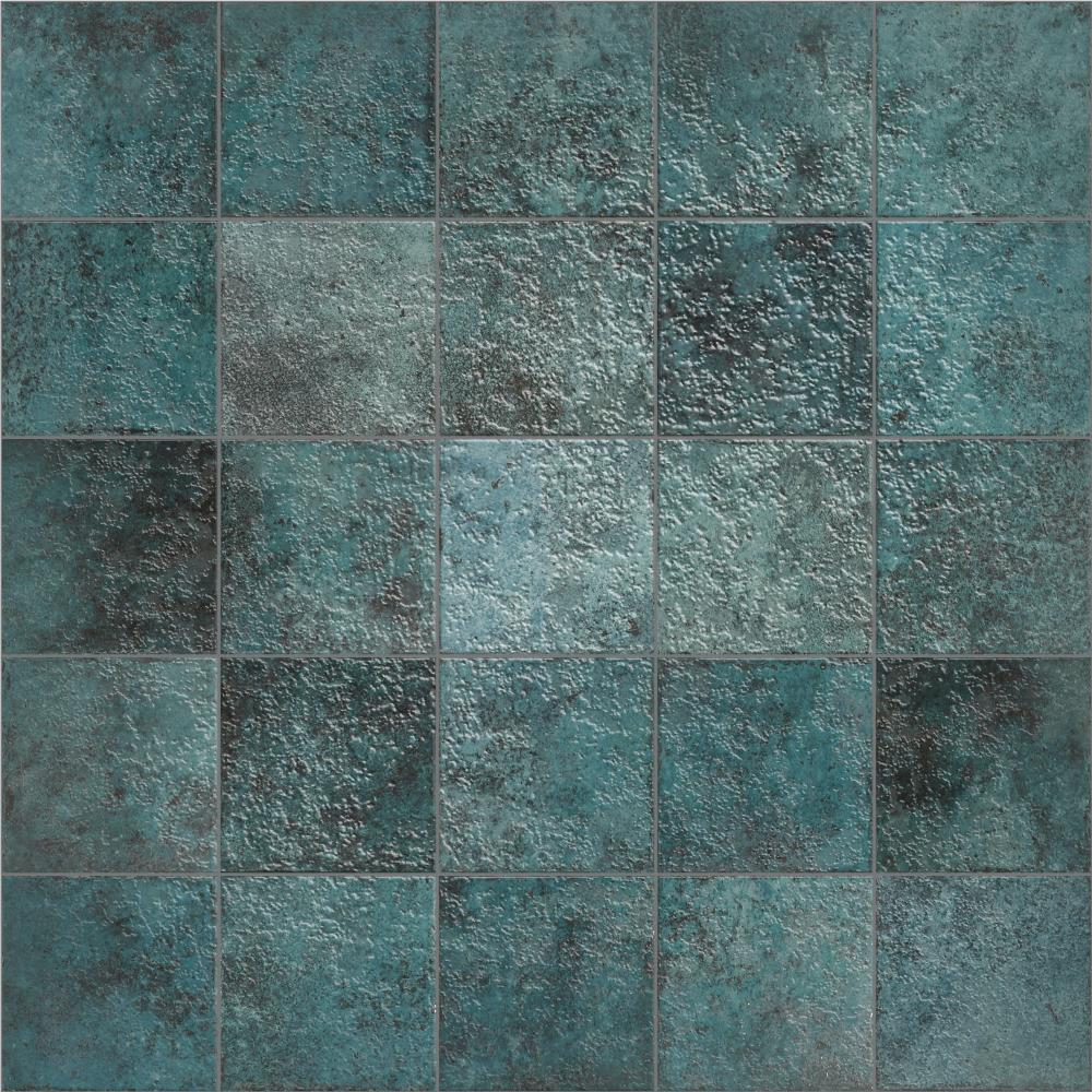 188827 Tahiti Turquoise Glossy 14,7x14,7 Dune